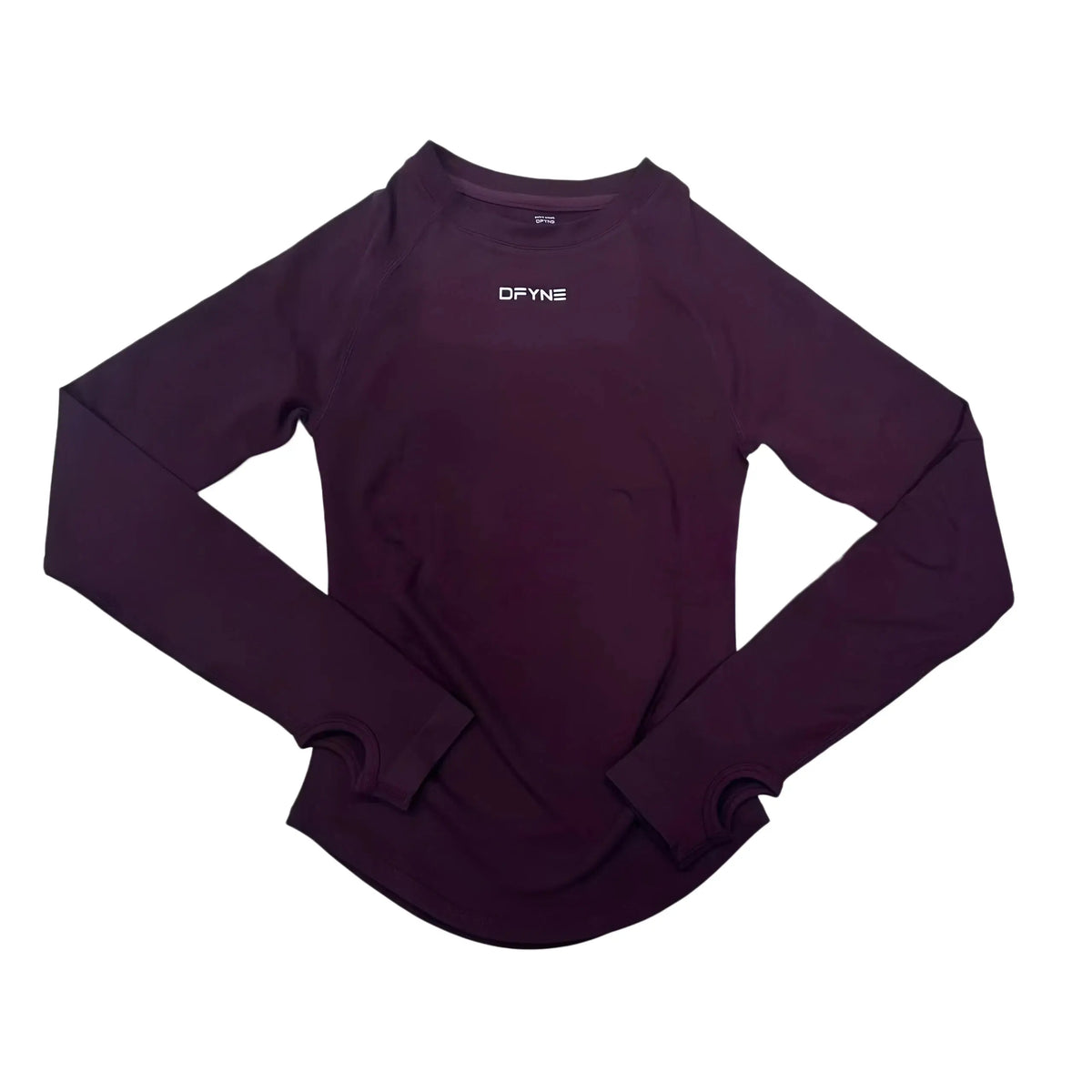 DFYNE Women's Seamless Long-Sleeve High-Stretch Compression Activewear Shirt - Breathable Slim-Fit Nylon Blend Athletic Apparel for Gym and Yoga