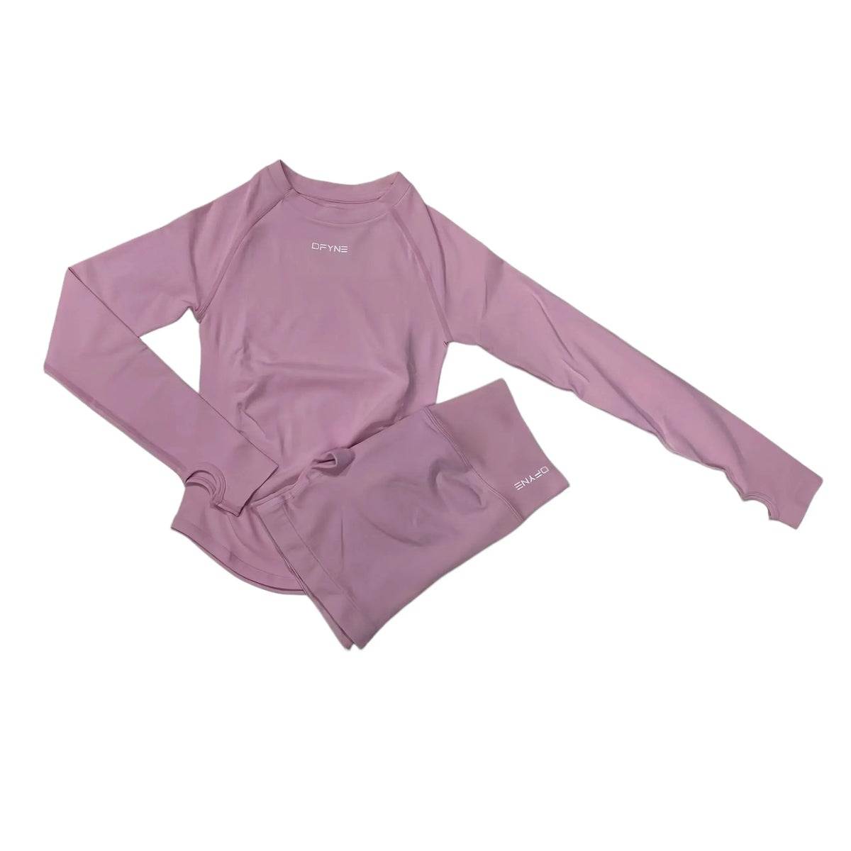 DFYNE Women's Seamless Long-Sleeve High-Stretch Compression Activewear Shirt - Breathable Slim-Fit Nylon Blend Athletic Apparel for Gym and Yoga