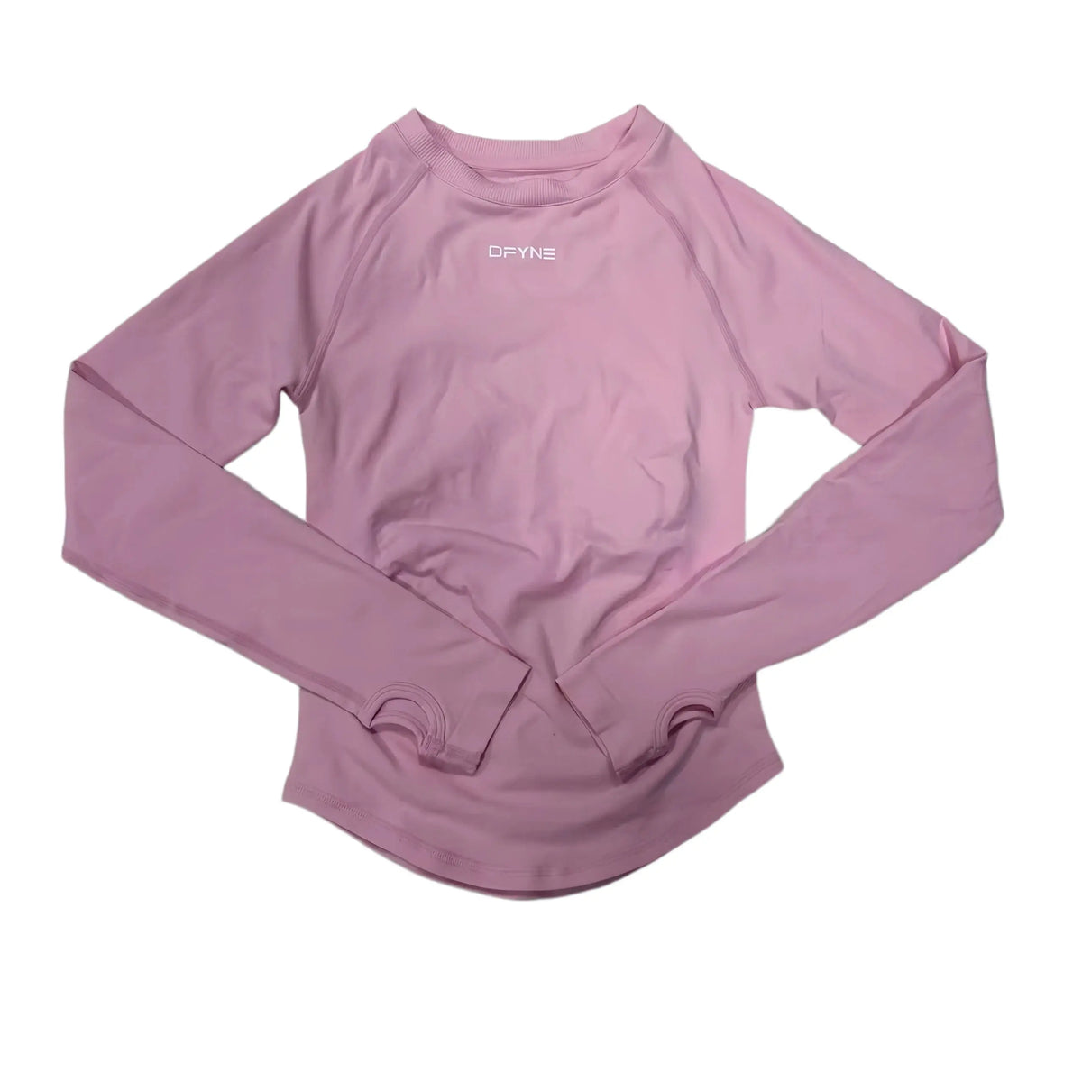 DFYNE Women's Seamless Long-Sleeve High-Stretch Compression Activewear Shirt - Breathable Slim-Fit Nylon Blend Athletic Apparel for Gym and Yoga
