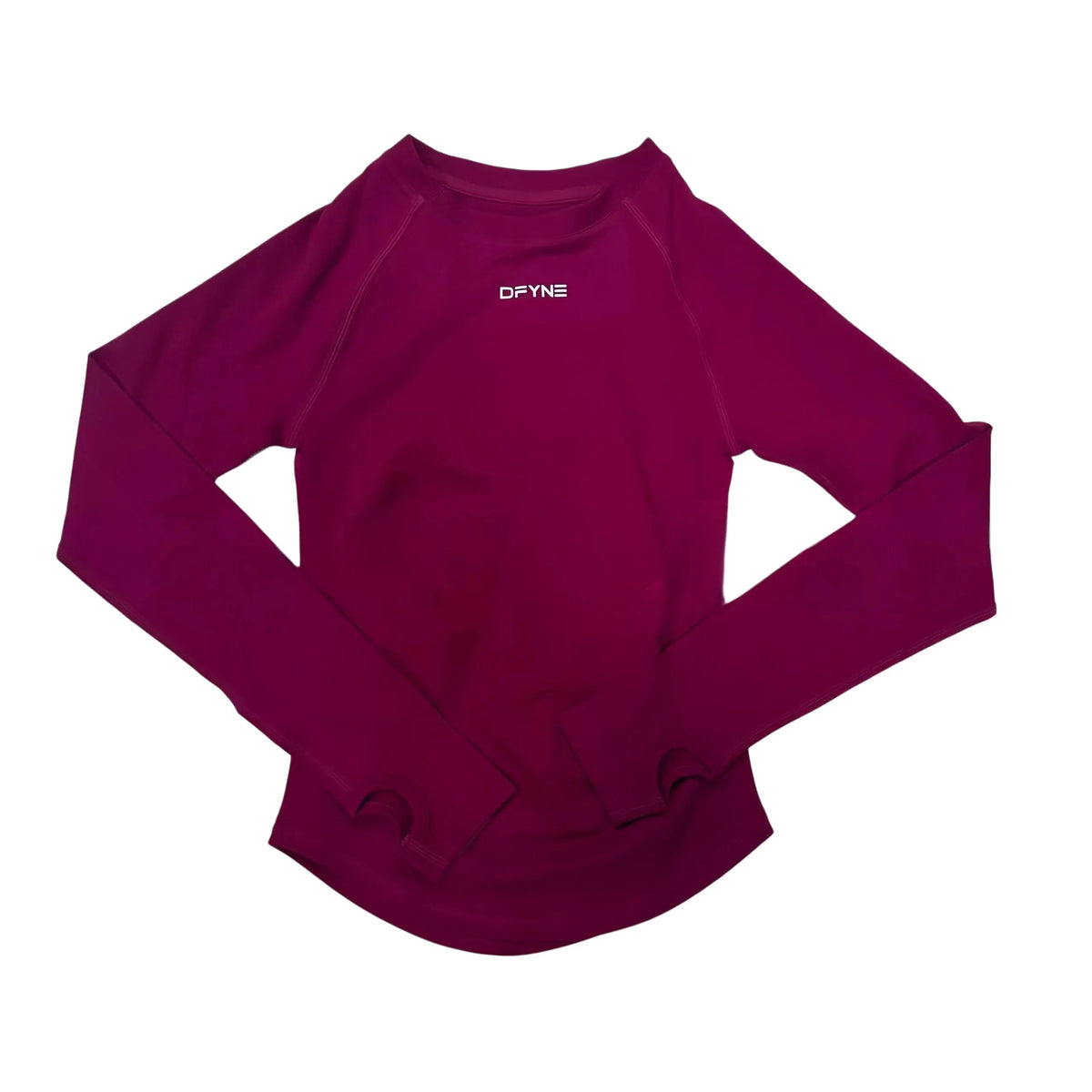 DFYNE Women's Seamless Long-Sleeve High-Stretch Compression Activewear Shirt - Breathable Slim-Fit Nylon Blend Athletic Apparel for Gym and Yoga