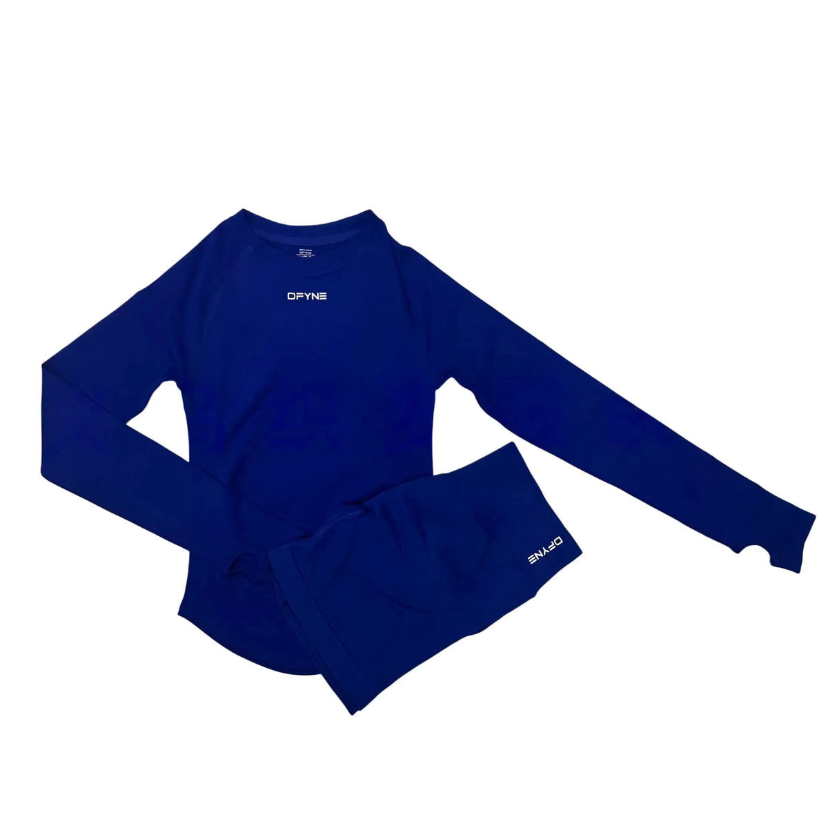 DFYNE Women's Seamless Long-Sleeve High-Stretch Compression Activewear Shirt - Breathable Slim-Fit Nylon Blend Athletic Apparel for Gym and Yoga